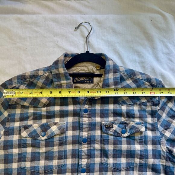Howler Bros Heavy Flannel Shirt Plaid Stockman Metal Snaps Western Size S READ - Picture 8 of 12